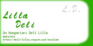 lilla deli business card
